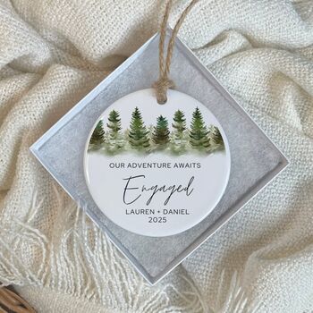 Personalised Engaged Ornament Bauble, 3 of 5