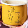 Personalised Birth Flower Coloured Enamel Mug, thumbnail 5 of 6