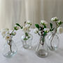 Dainty Clear Glass Bud Vases Set Of Four, thumbnail 3 of 5