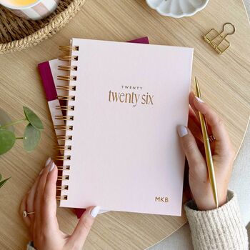 Personalised 2026 Spiral Diary With Monthly And Weekly Layout, 8 of 10