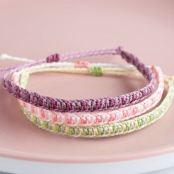 Handmade Woven Macrame Waterproof String Bracelet, 8 of 10