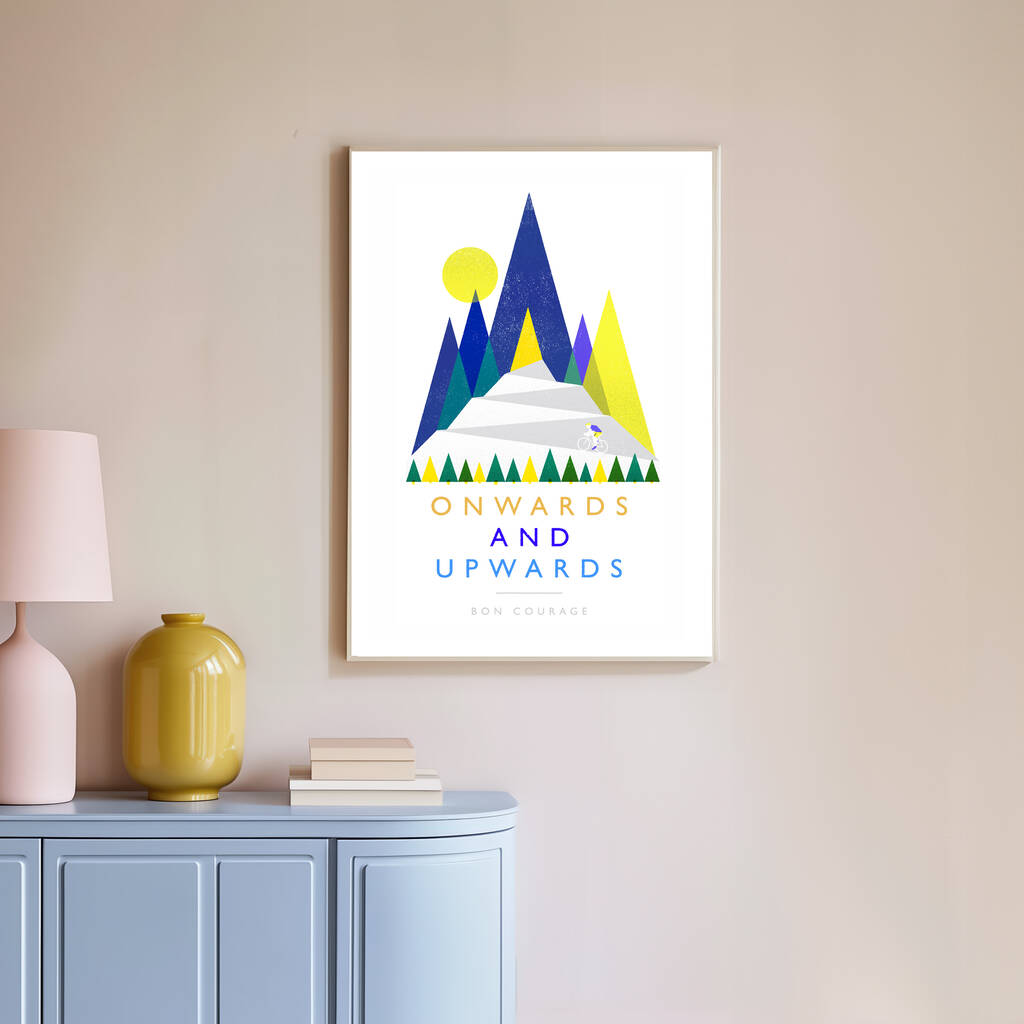 Onwards And Upwards Cycling Poster, 1 of 1