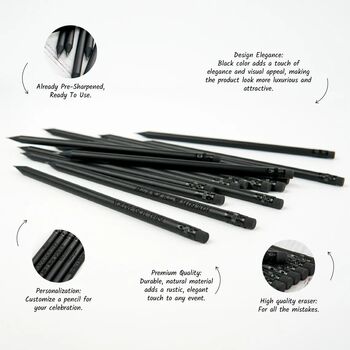 Custom Black Pencils Set, 6 of 10