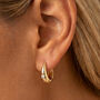 Gold Or Silver Moissanite Small Hoop Earrings, thumbnail 1 of 6