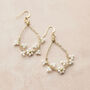 Flora Teardrop Bridal Earrings – Handmade Floral Drop Earrings In Gold Or Silver, thumbnail 1 of 6