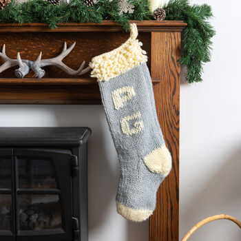 Christmas Knitting Kit Monogram Stocking, 2 of 12