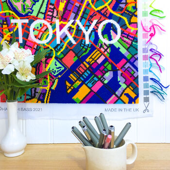 Tokyo Nights City Map Tapestry Kit, 7 of 8