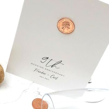 9th Copper Wedding Anniversary Personalised Card, 2 of 5