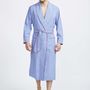 Men's Burford Stripe Cotton Robe, thumbnail 2 of 5