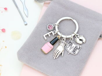 Nail Technician Personalised Keyring Nail Tech Thank You, 9 of 11