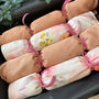 Four Personalised Floral Pink Christmas Crackers, thumbnail 2 of 9