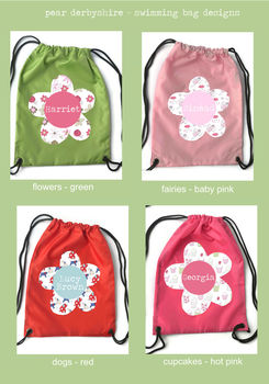 Personalised Swimming Kit Bag Girl's Designs, 4 of 10