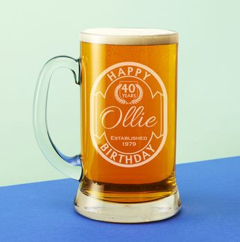Personalised Giant Two Pint 'Happy Birthday' Tankard, 2 of 3