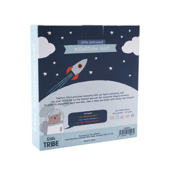 Space Design Baby Milestone Mat And Gift Box, 3 of 4