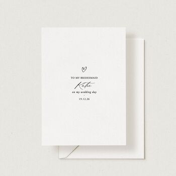 Personalised To My.. On My Wedding Day Heart Card, 2 of 4