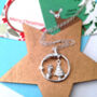 Personalised Sterling Silver Magical Wonderland Christmas Necklace With Initial Star, thumbnail 12 of 12