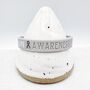 Grey Awareness Ribbon Bracelet Wristband, thumbnail 1 of 8