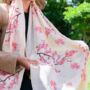 Cherry Blossom Floral Flower Print Scarf In Personalised Gift Box, thumbnail 4 of 4