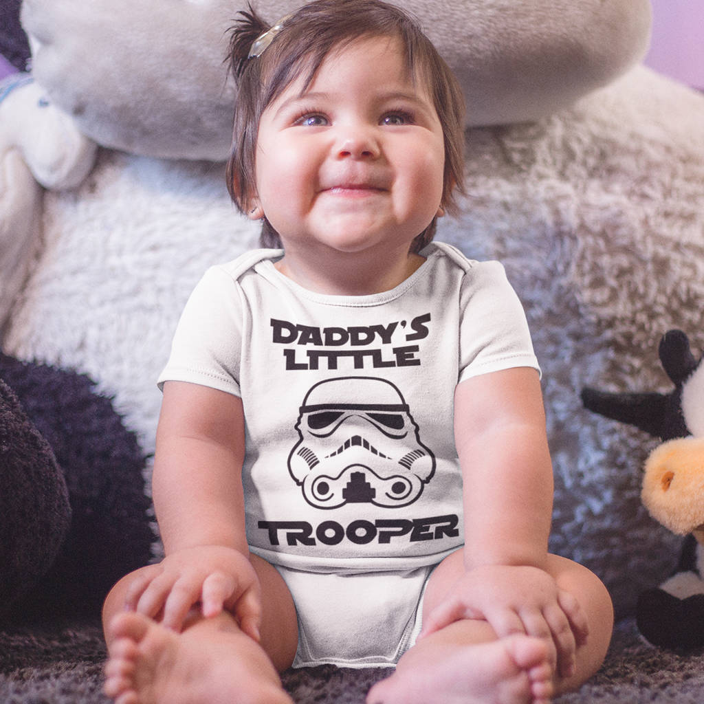 Daddy's Little Trooper Babygrow, 1 of 2