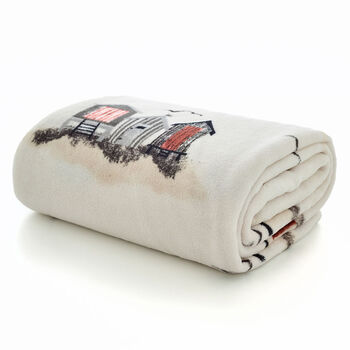 Sheringham Beach Hut Supersoft Textured Throw, 5 of 5