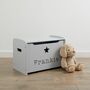 Personalised Grey Star Design Toy Box, thumbnail 4 of 4