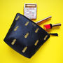Embroidered Metallic Pineapple Leather Make Up Bag, thumbnail 1 of 12