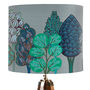 Serene Forest Blue/Turquoise Lampshade, thumbnail 4 of 11