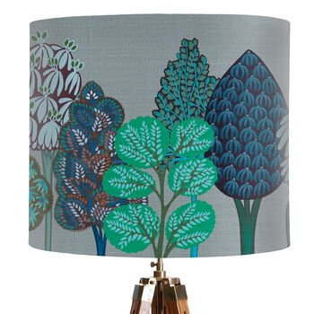 Serene Forest Blue/Turquoise Lampshade, 4 of 11