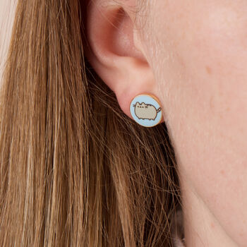 Pusheen The Cat 'Hi , Bye' Stud Earrings Set, 3 of 8