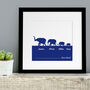 Personalised Herd Of Elephants Family Print, thumbnail 4 of 7