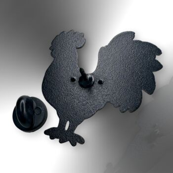 Rooster Colourful Cockerel Chicken Enamel Pin, 7 of 9