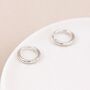 Mini Sterling Silver Huggie Sleeper Hoop Earrings – 10mm, thumbnail 2 of 9