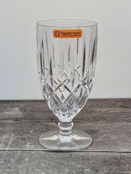 Set Of Four Crystal Cut Iced Beverage Glasses, 3 of 4