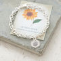 Sunflower Solid Or Gold Vermeil Silver Charm, thumbnail 9 of 10