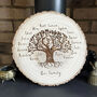 Personalised 'Family Tree' Wood Slice Sign Decoration, thumbnail 1 of 4