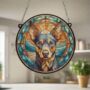 Miniature Pinscher Stained Glass Effect Suncatcher, thumbnail 4 of 4