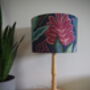 Pink And Teal Exotic Floral Lampshade, thumbnail 3 of 9