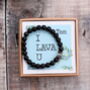 Handmade Personalised Lava Stone Bracelet For Men, thumbnail 3 of 8