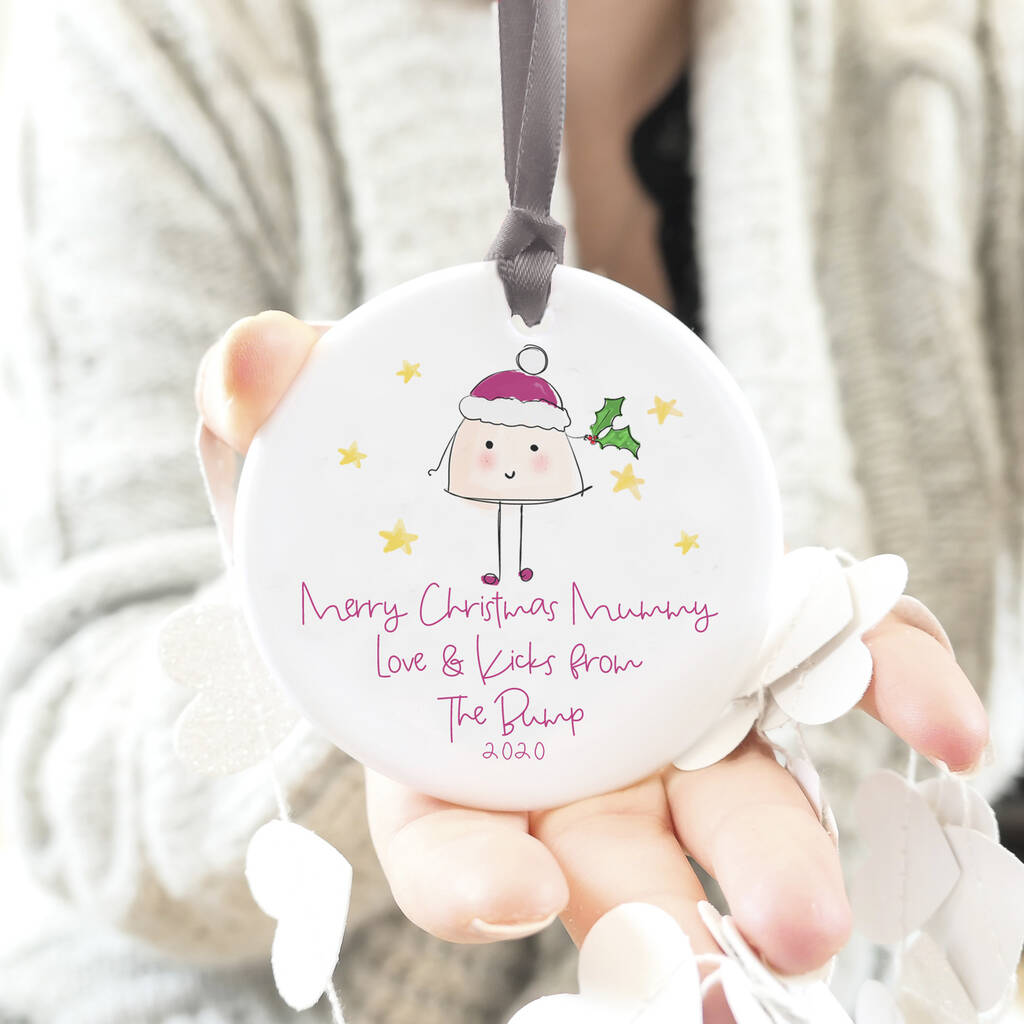 Merry Christmas Mummy Love From The Bump Decoration By Parsy Card Co ...