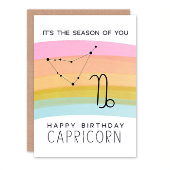 Astrological Capricorn Birthday Card, 2 of 2