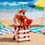Handmade Felt Baywatch Fox Summer Hanging Decoration, thumbnail 3 of 3