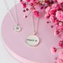 Personalised Mantra Disc Necklace, thumbnail 3 of 9
