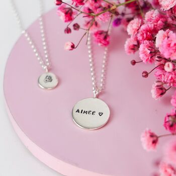 Personalised Mantra Disc Necklace, 3 of 9
