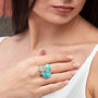 Aquamarine, Amazonite And Turquoise Gemstone Ring, thumbnail 2 of 7
