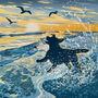 Labrador On A Seaside Shoreline Sunrise. A Limited Edition Dog Gift Print, thumbnail 8 of 12