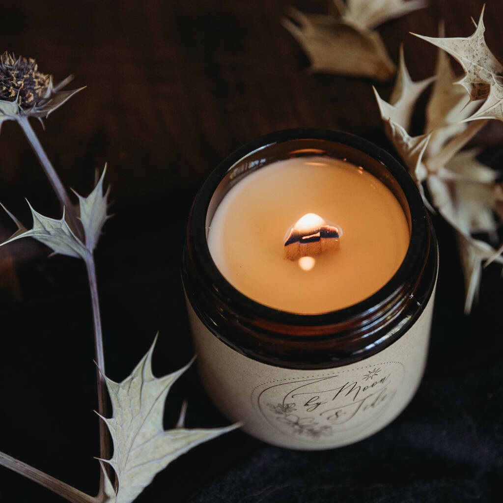 Vegan Friendly Wooden Wick Seaweed And Juniper Candle, 1 of 6