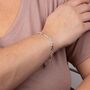 Mens Sterling Silver Figaro Chain Bracelet, thumbnail 2 of 10