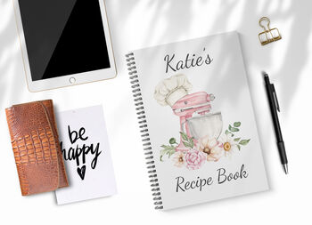 Personalised Apron, Watercolor Pink Mixer Baking Gift, 3 of 5