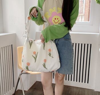Tulip Ruched Shoulder Bag, 4 of 7