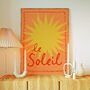 Le Soleil Illustrated Sun Giclee Print, thumbnail 9 of 11